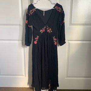 Black floral dress